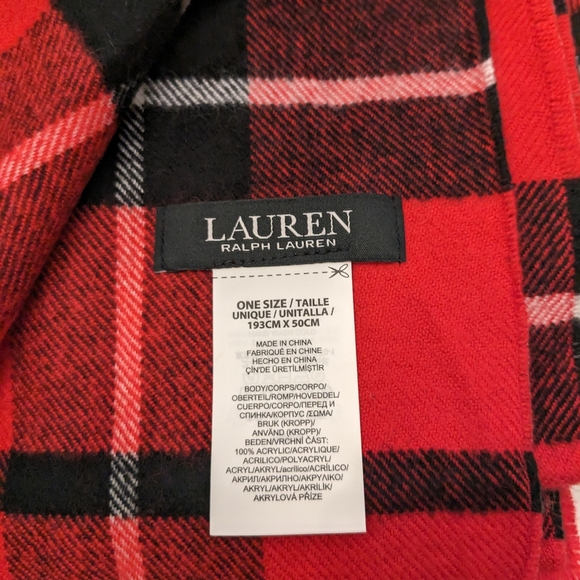 Plaid Ralph Lauren Gorgeous scarf NWOT - Picture 6 of 7